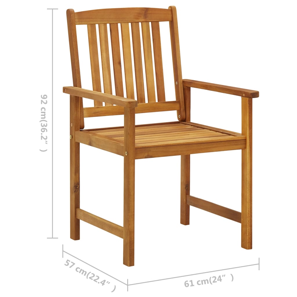 Tuinstoelen 8 st met kussens massief acaciahout is nu te koop bij PeponiXL, paradijselijk wonen!