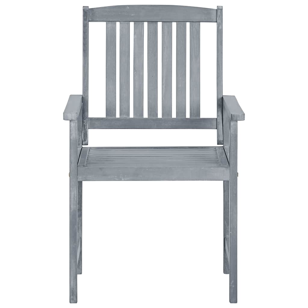 Tuinstoelen 6 st met kussens massief acaciahout grijs is nu te koop bij PeponiXL, paradijselijk wonen!