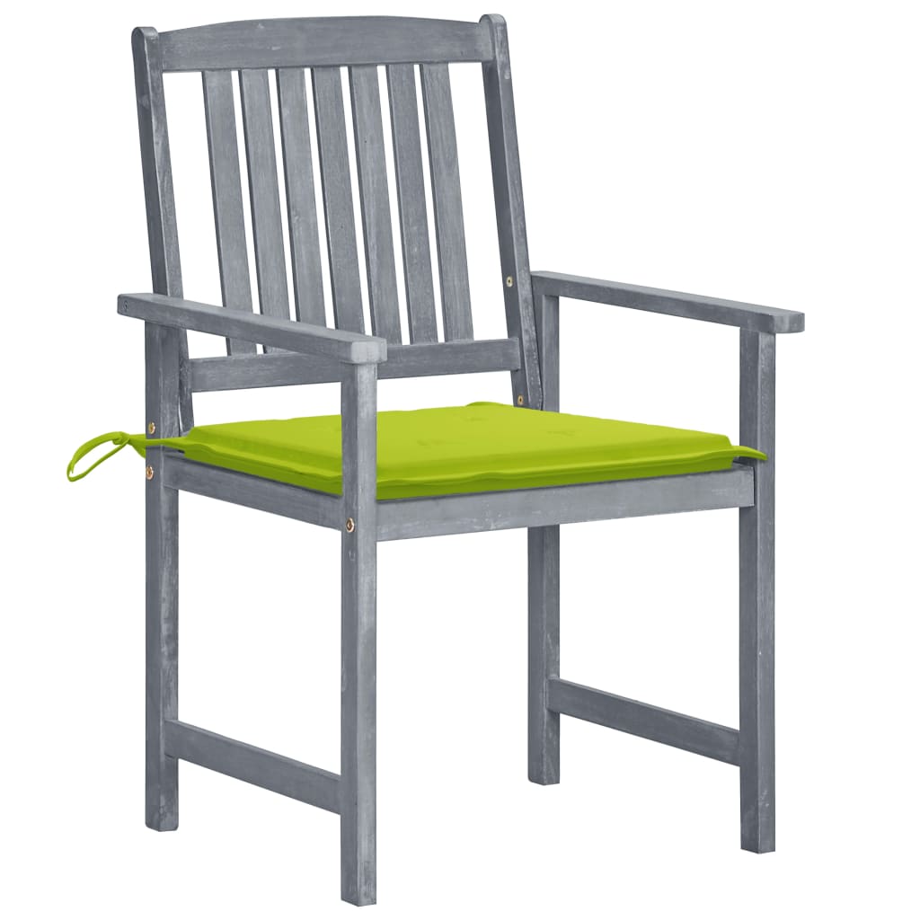 Tuinstoelen 6 st met kussens massief acaciahout grijs is nu te koop bij PeponiXL, paradijselijk wonen!