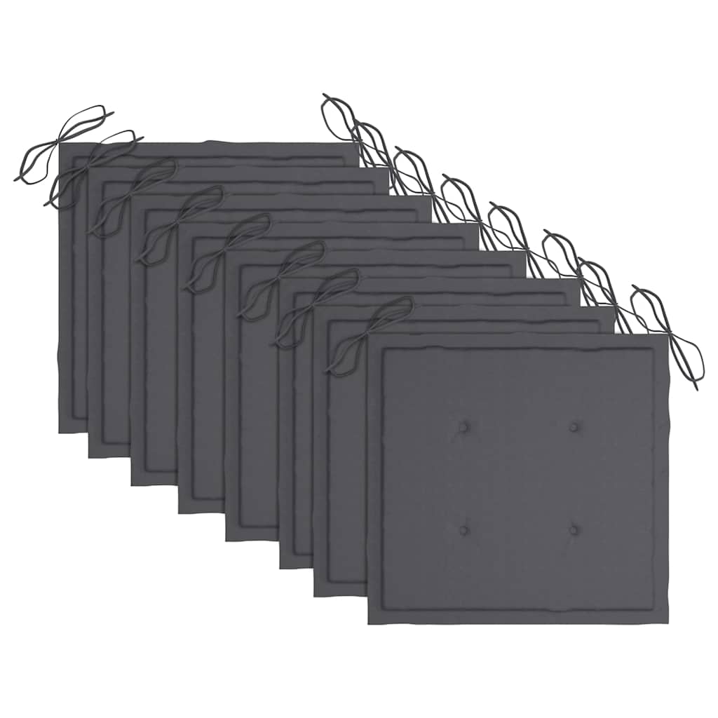 Tuinstoelen 8 st inklapbaar met kussens massief acaciahout is nu te koop bij PeponiXL, paradijselijk wonen!