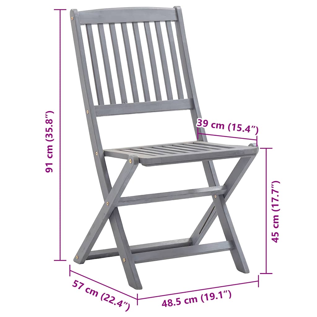 Tuinstoelen 8 st inklapbaar met kussens massief acaciahout is nu te koop bij PeponiXL, paradijselijk wonen!