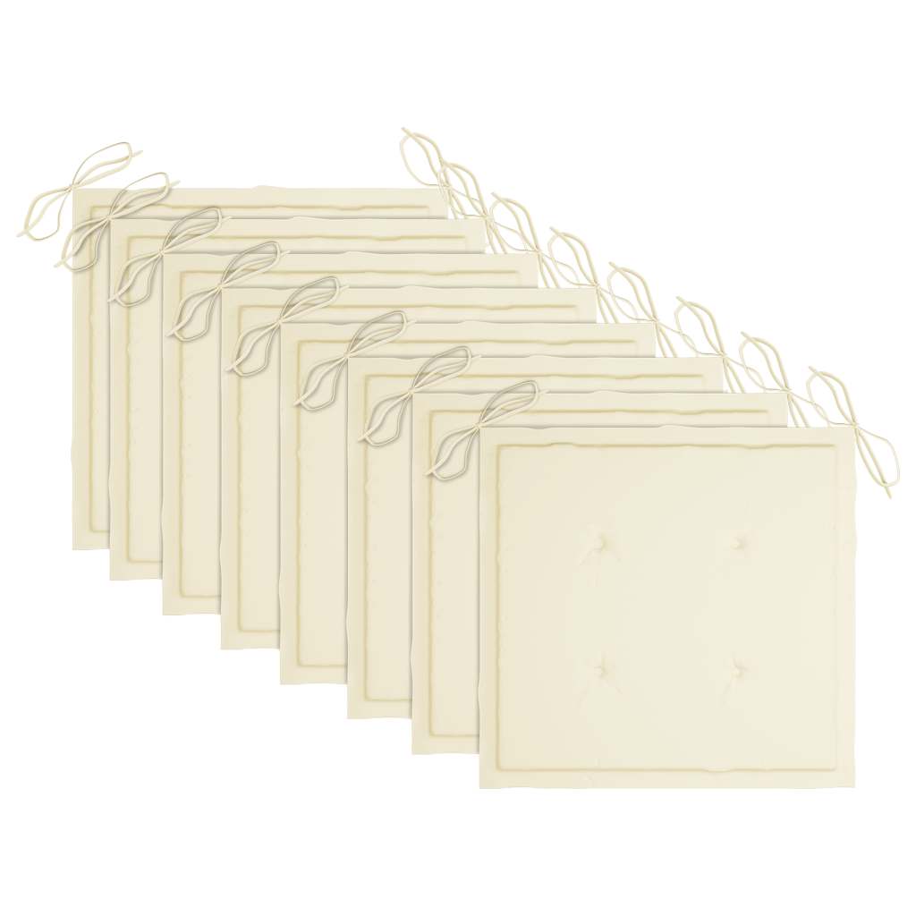 Tuinstoelen 8 st inklapbaar met kussens massief acaciahout is nu te koop bij PeponiXL, paradijselijk wonen!