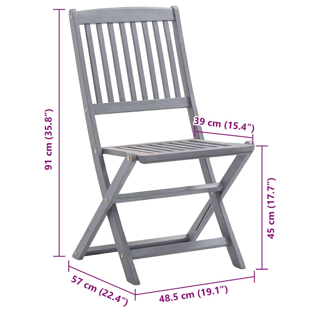Tuinstoelen 8 st inklapbaar met kussens massief acaciahout is nu te koop bij PeponiXL, paradijselijk wonen!