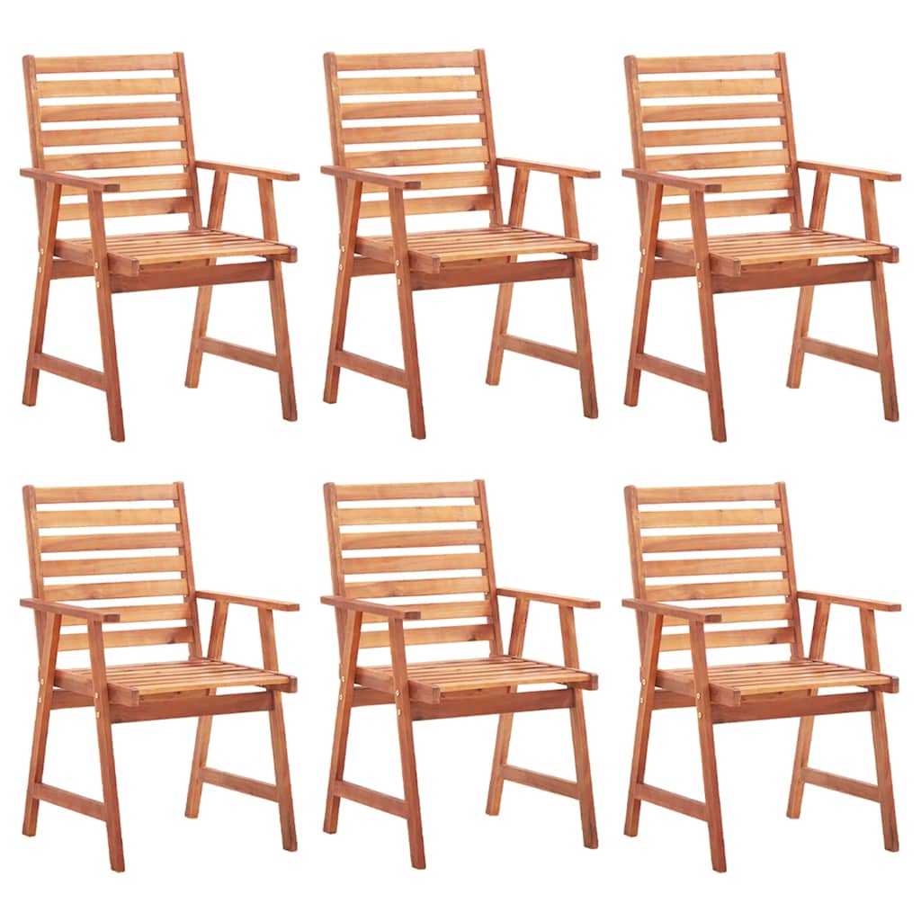 Tuinstoelen 6 st met kussens massief acaciahout is nu te koop bij PeponiXL, paradijselijk wonen!