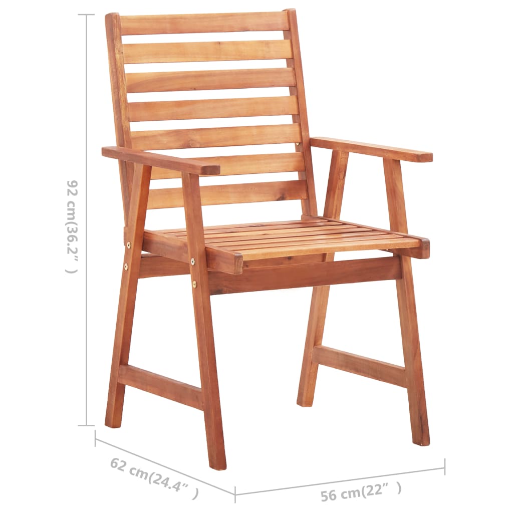 Tuinstoelen 6 st met kussens massief acaciahout is nu te koop bij PeponiXL, paradijselijk wonen!