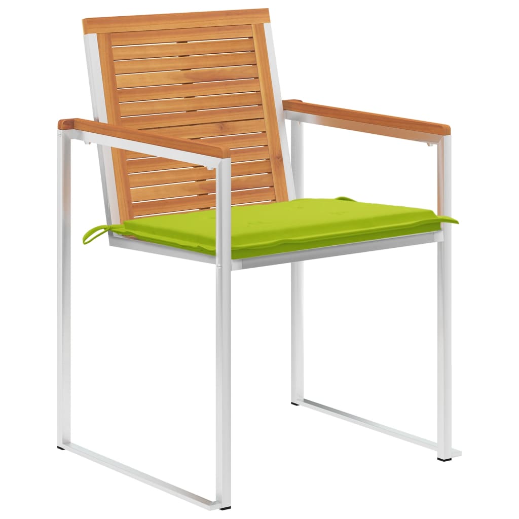 Tuinstoelen 4 st met kussens massief acaciahout is nu te koop bij PeponiXL, paradijselijk wonen!
