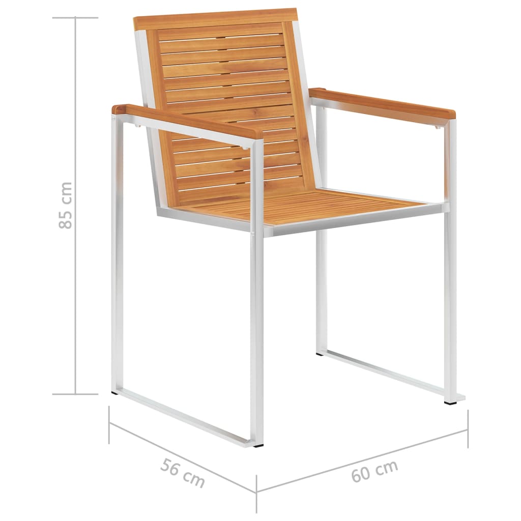 Tuinstoelen 4 st met kussens massief acaciahout is nu te koop bij PeponiXL, paradijselijk wonen!