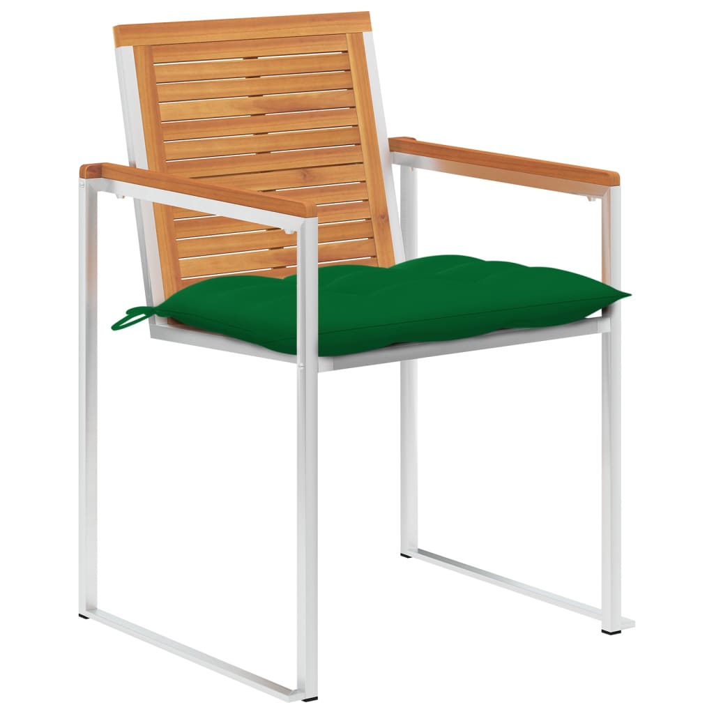 Tuinstoelen 4 st met kussens massief acaciahout is nu te koop bij PeponiXL, paradijselijk wonen!