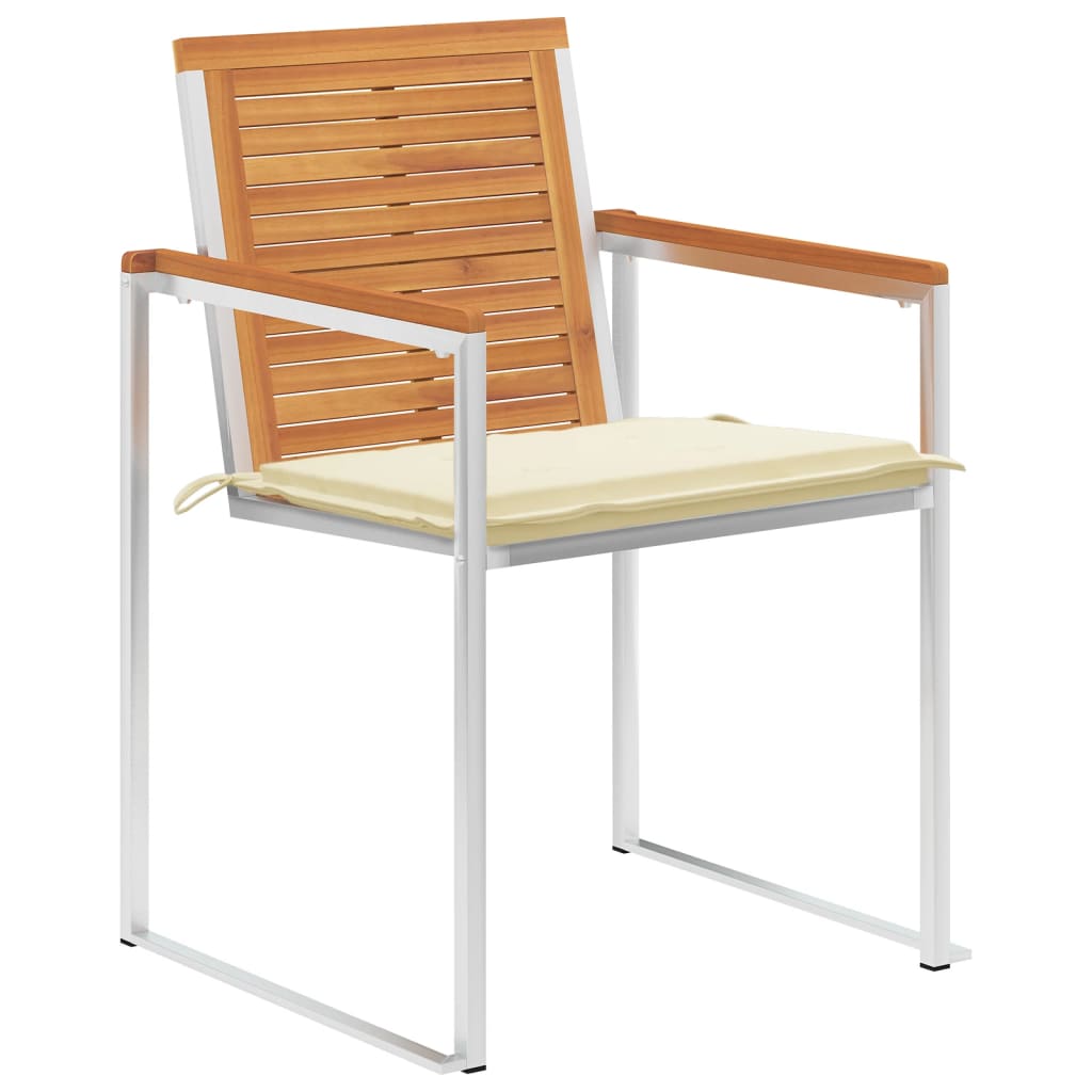 Tuinstoelen 6 st met kussens massief acaciahout is nu te koop bij PeponiXL, paradijselijk wonen!