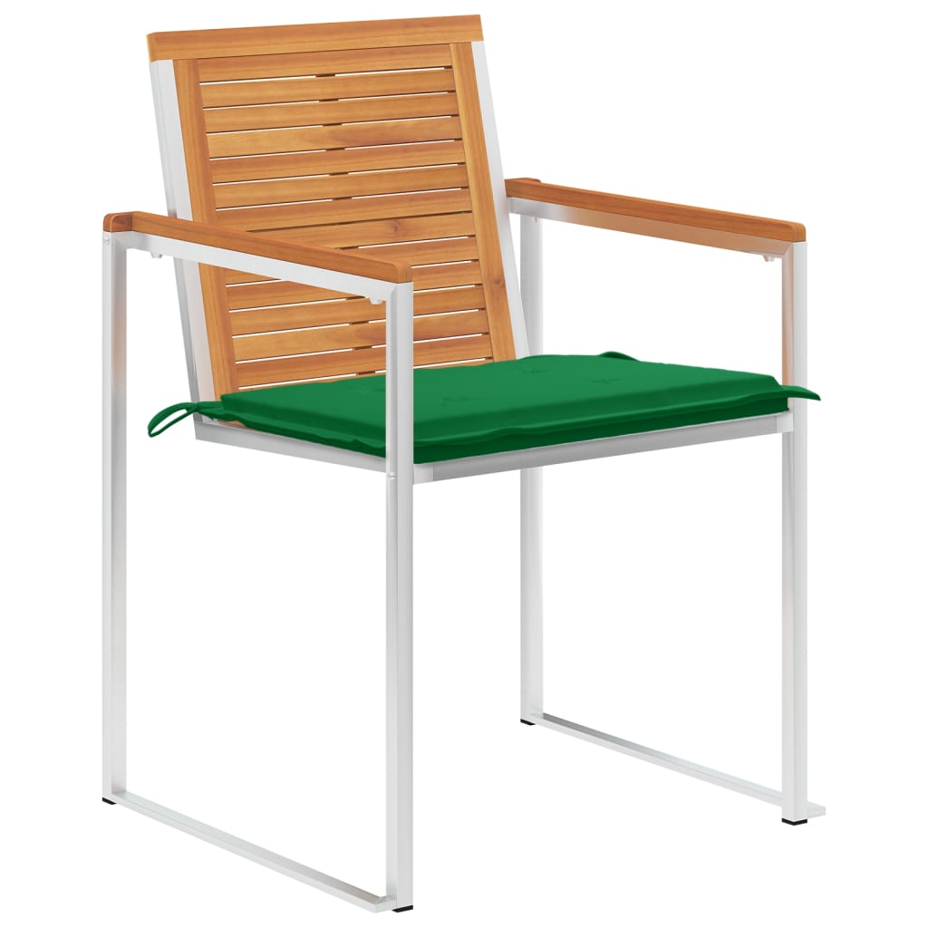 Tuinstoelen 8 st met kussens massief acaciahout is nu te koop bij PeponiXL, paradijselijk wonen!