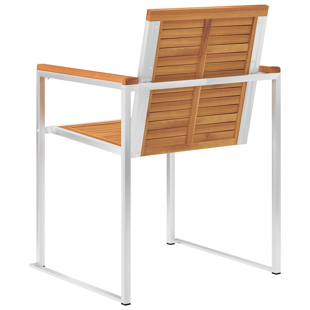 Tuinstoelen 8 st met kussens massief acaciahout is nu te koop bij PeponiXL, paradijselijk wonen!