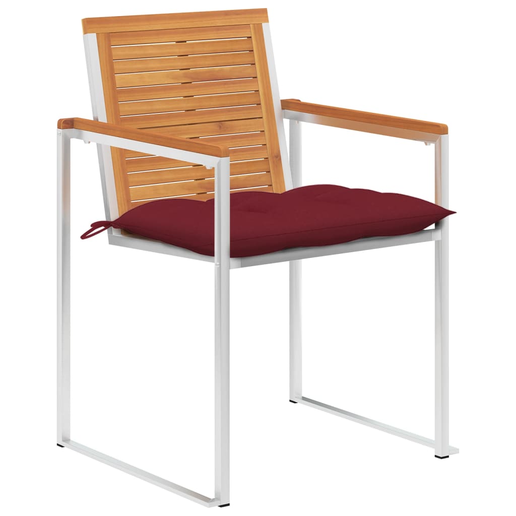 Tuinstoelen 8 st met kussens massief acaciahout is nu te koop bij PeponiXL, paradijselijk wonen!