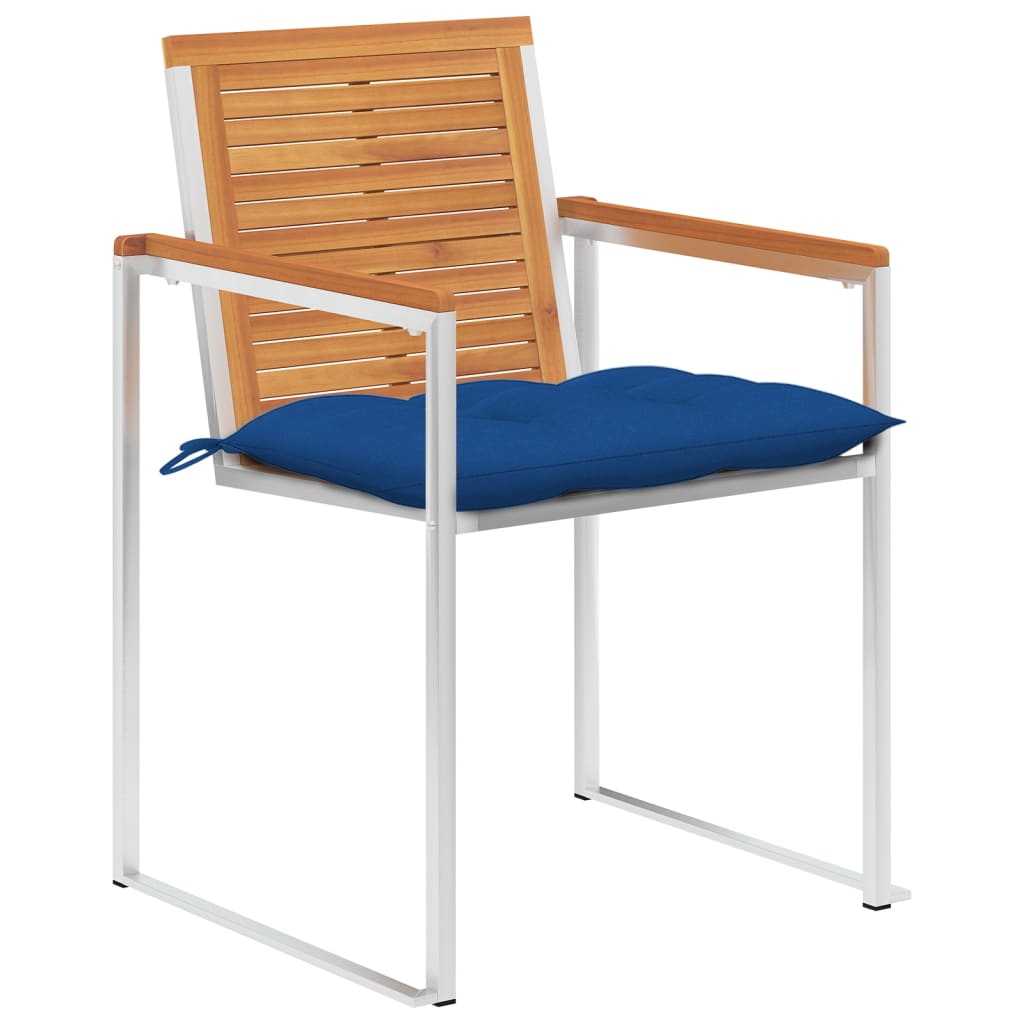 Tuinstoelen 8 st met kussens massief acaciahout is nu te koop bij PeponiXL, paradijselijk wonen!