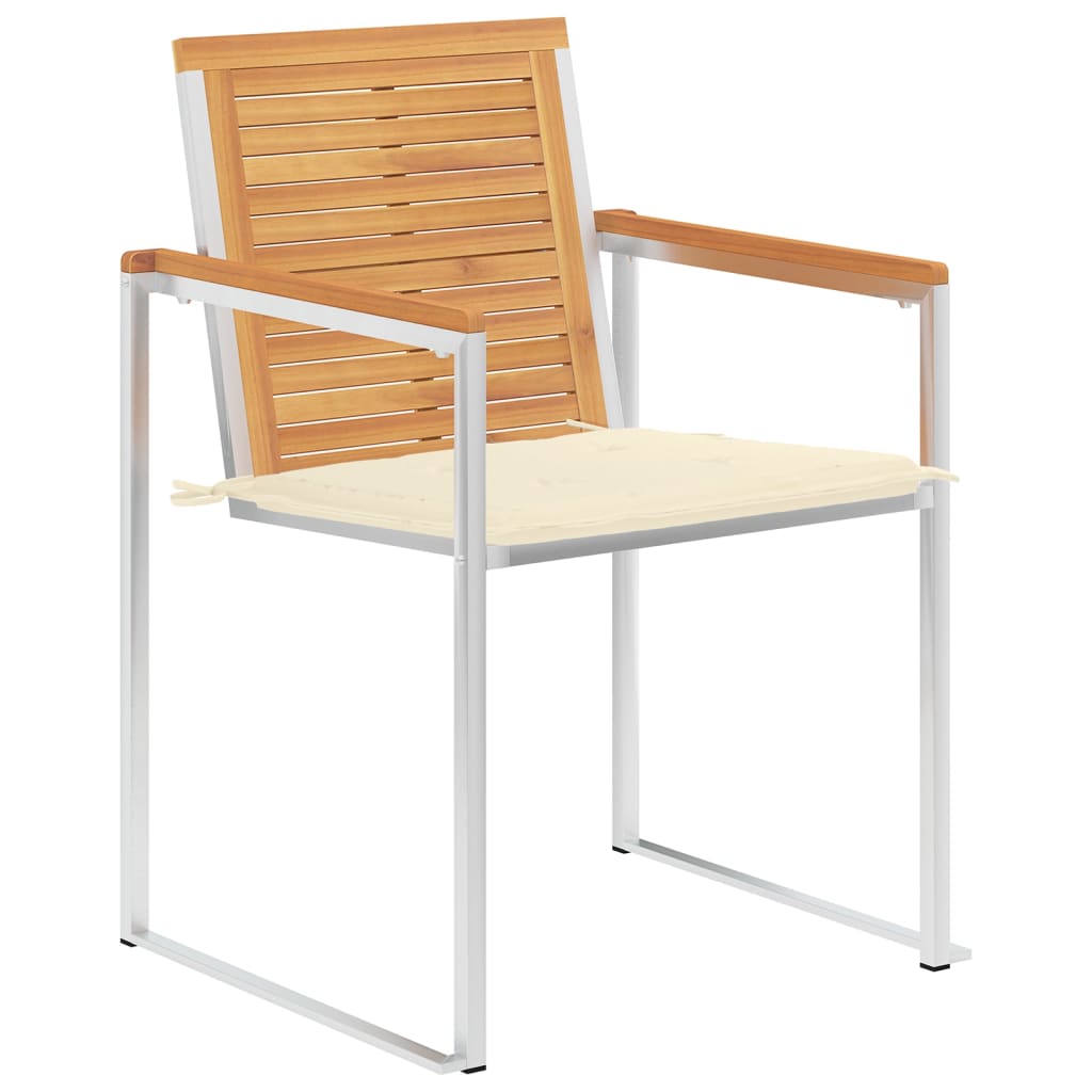 Tuinstoelen 6 st met kussens massief teakhout is nu te koop bij PeponiXL, paradijselijk wonen!