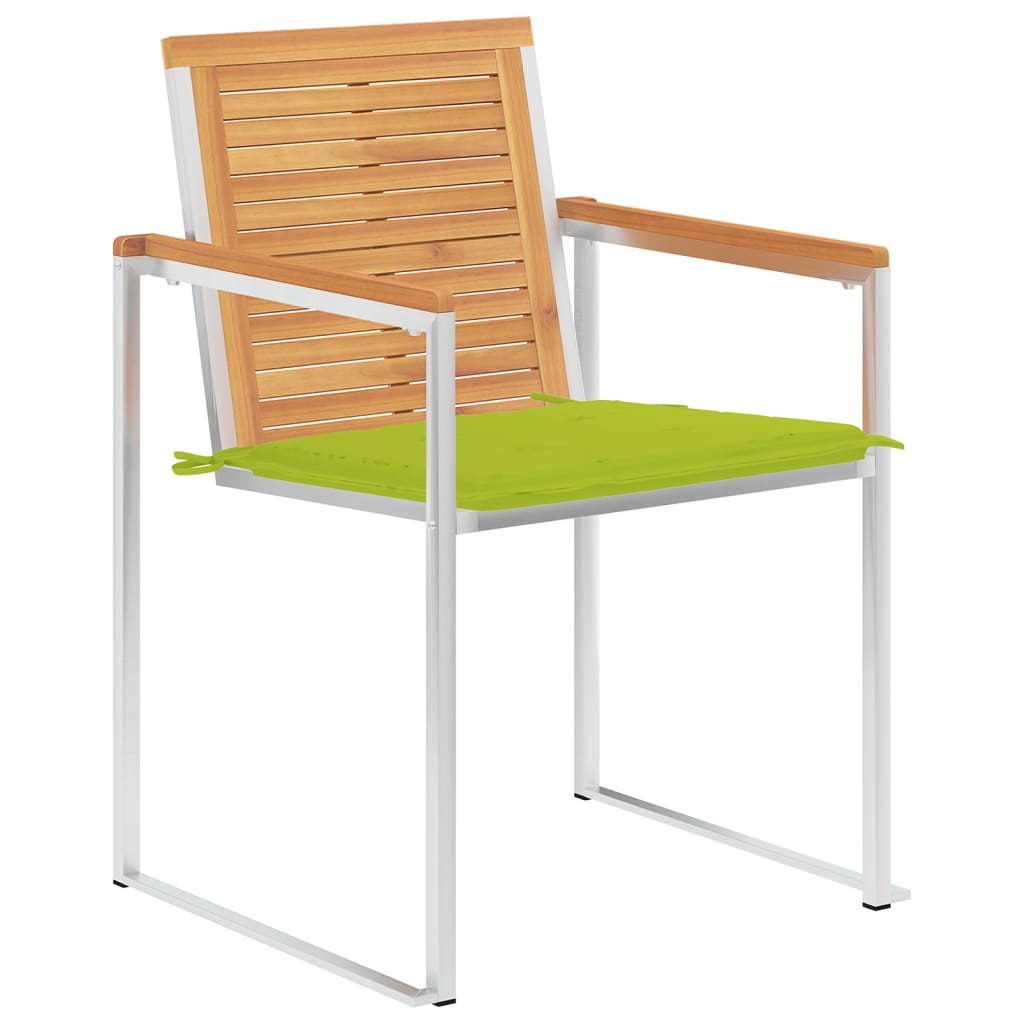 Tuinstoelen 6 st met kussens massief teakhout is nu te koop bij PeponiXL, paradijselijk wonen!