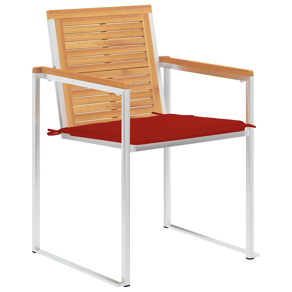 Tuinstoelen 8 st met kussens massief teakhout is nu te koop bij PeponiXL, paradijselijk wonen!