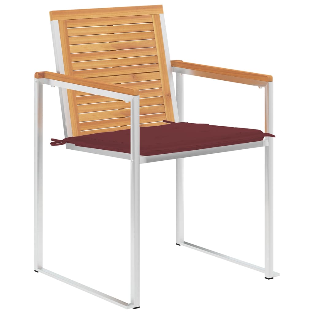 Tuinstoelen 8 st met kussens massief teakhout is nu te koop bij PeponiXL, paradijselijk wonen!