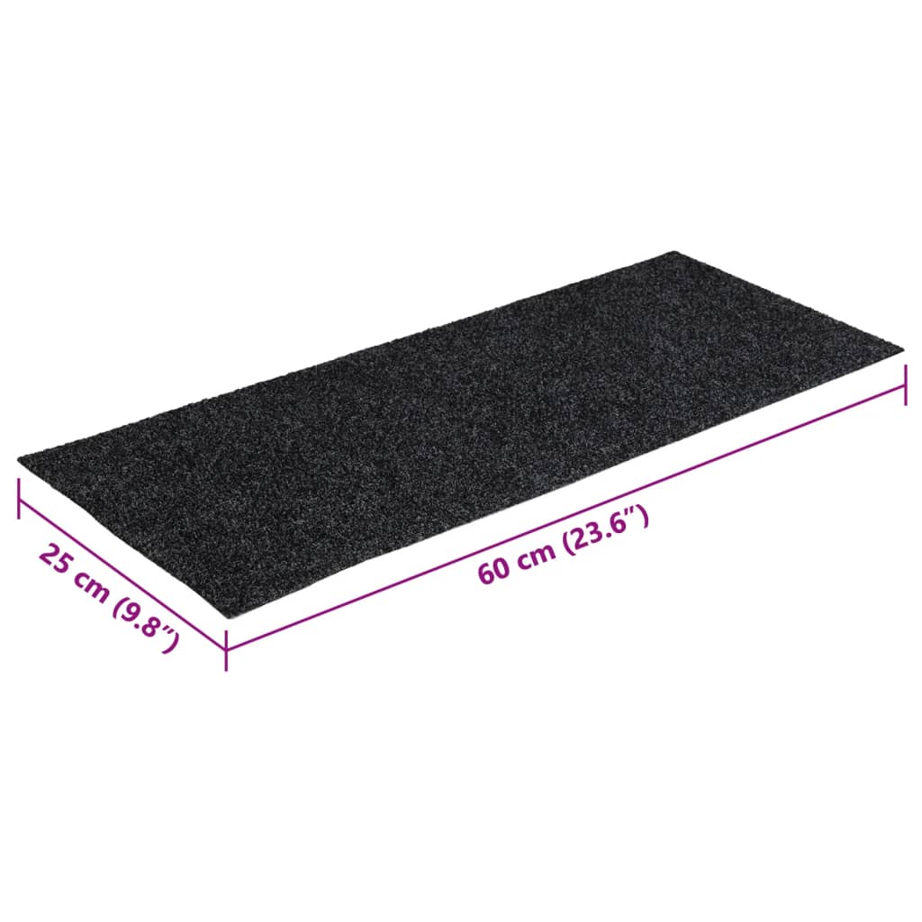 Trapmatten zelfklevend 15 stuks 60x25 cm donkergrijs rechthoekig is nu te koop bij PeponiXL, paradijselijk wonen!