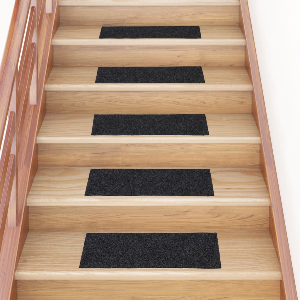 Trapmatten zelfklevend 15 stuks 60x25 cm donkergrijs rechthoekig is nu te koop bij PeponiXL, paradijselijk wonen!