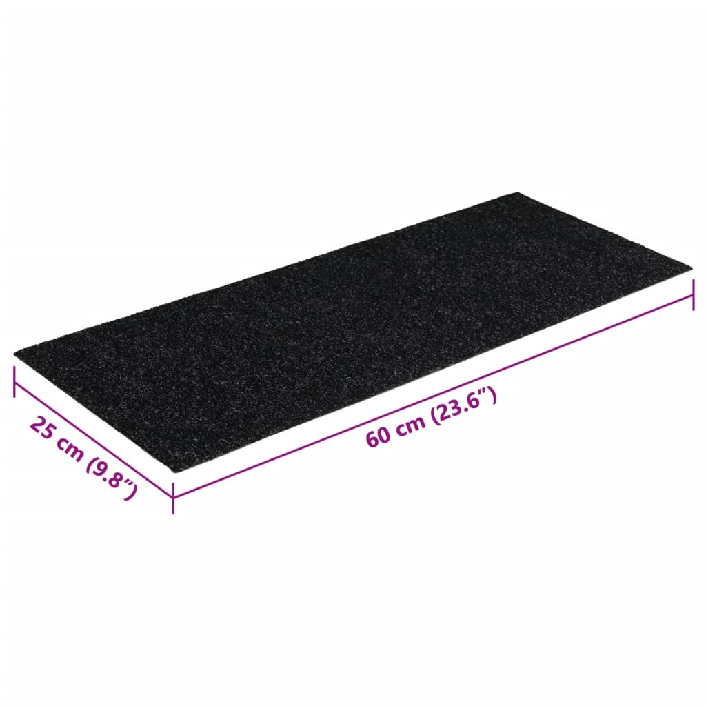 Trapmatten Zelfklevend 15 stuks 60x25 cm Zwart Rechthoekig is nu te koop bij PeponiXL, paradijselijk wonen!