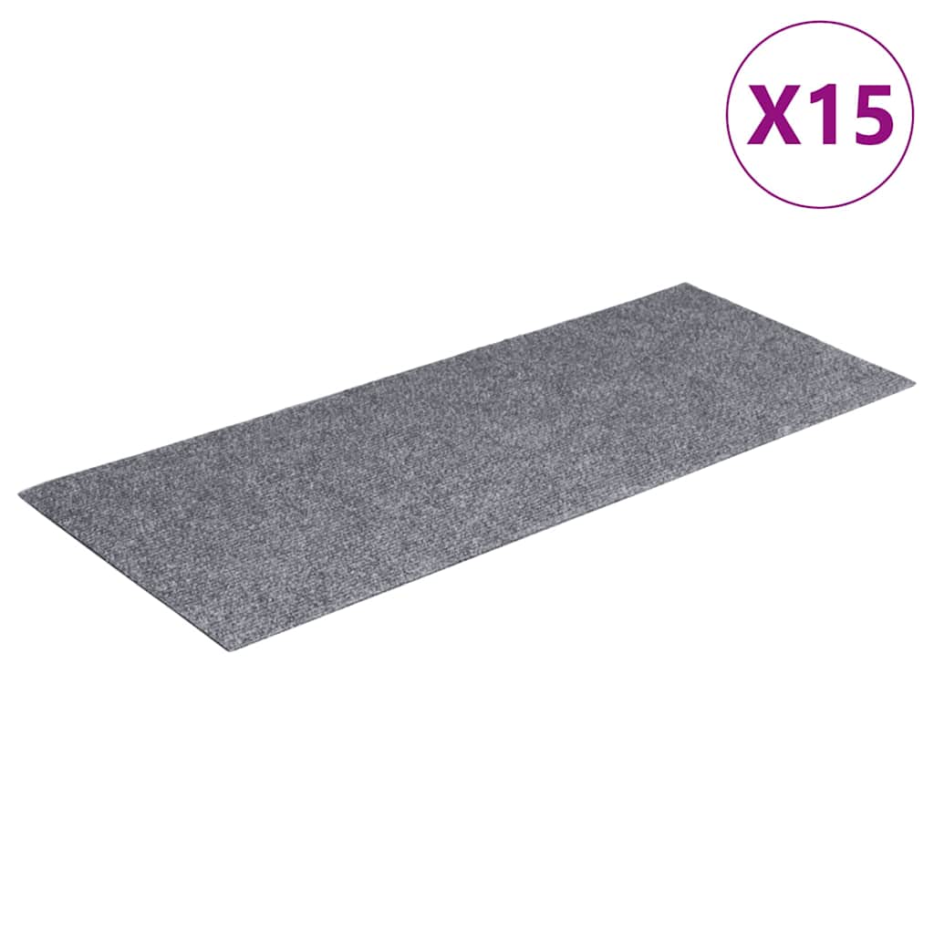 Trapmatten Zelfklevend 15 stuks 60x25 cm Lichtgrijs Rechthoekig is nu te koop bij PeponiXL, paradijselijk wonen!