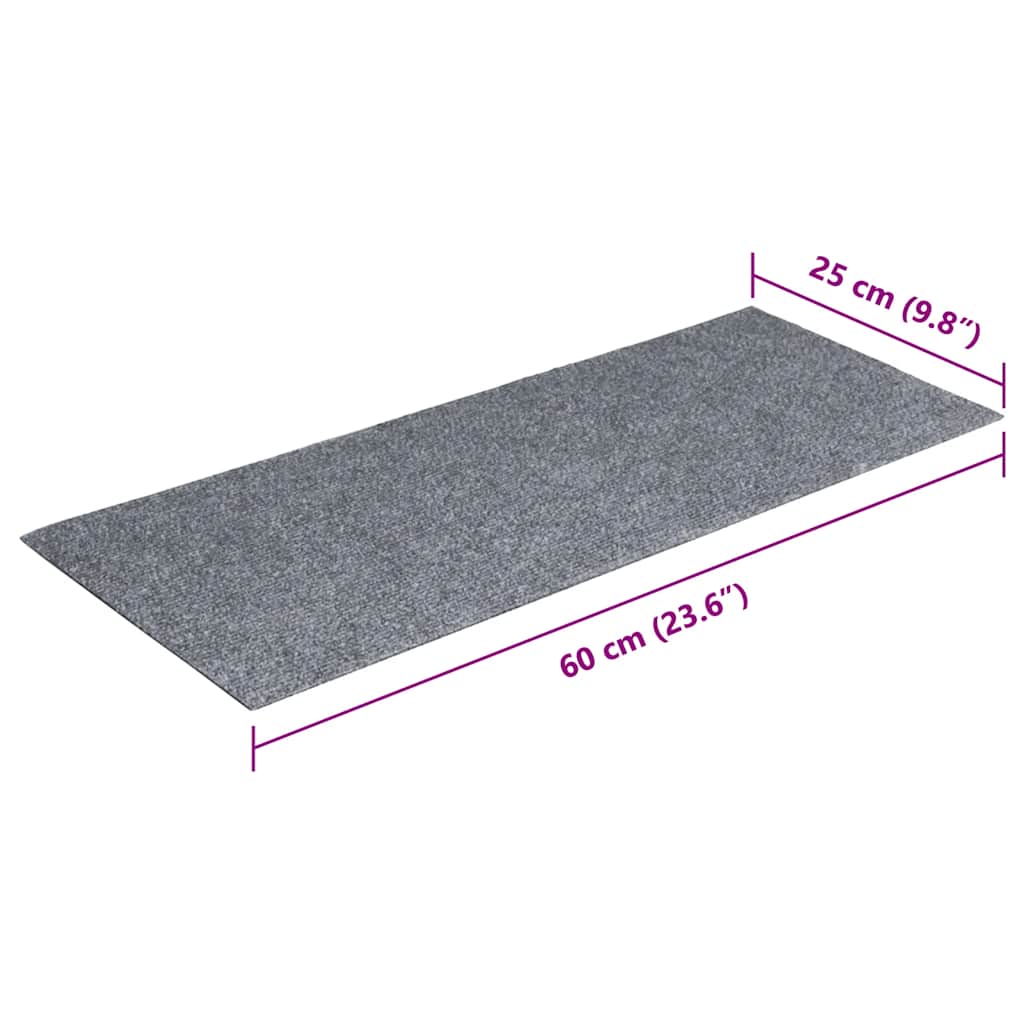 Trapmatten Zelfklevend 15 stuks 60x25 cm Lichtgrijs Rechthoekig is nu te koop bij PeponiXL, paradijselijk wonen!
