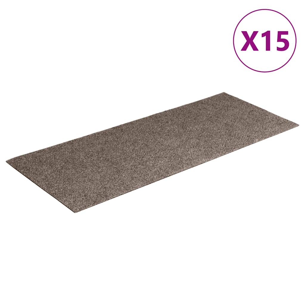 Trapmatten zelfklevend 15 stuks 60x25 cm beige rechthoekig is nu te koop bij PeponiXL, paradijselijk wonen!