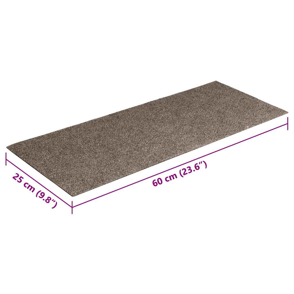 Trapmatten zelfklevend 15 stuks 60x25 cm beige rechthoekig is nu te koop bij PeponiXL, paradijselijk wonen!