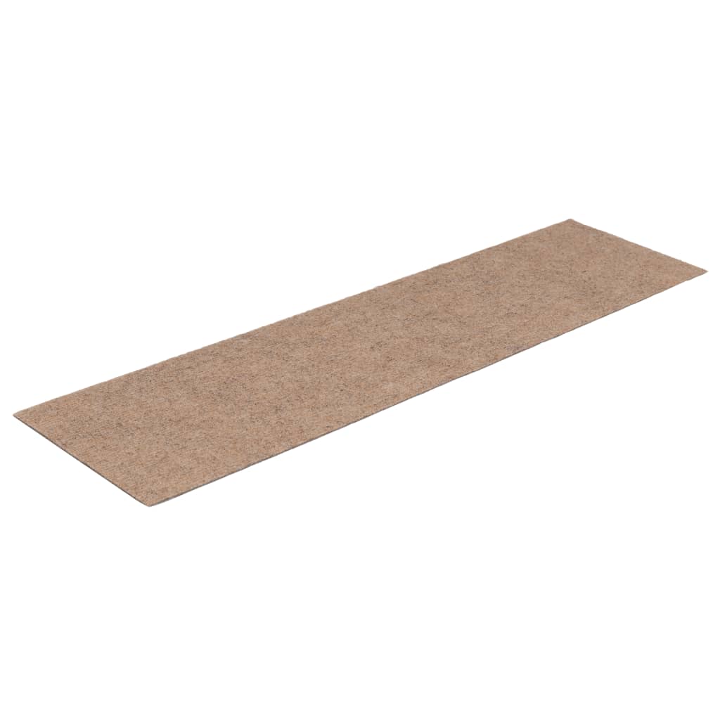Trapmatten zelfklevend 15 stuks 76x20 cm lichtbruin rechthoekig is nu te koop bij PeponiXL, paradijselijk wonen!