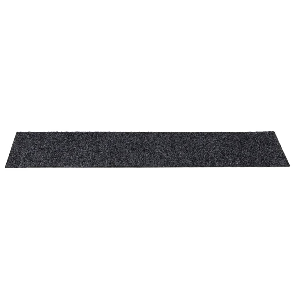 Trapmatten zelfklevend 15 stuks 76x20 cm donkergrijs rechthoekig is nu te koop bij PeponiXL, paradijselijk wonen!