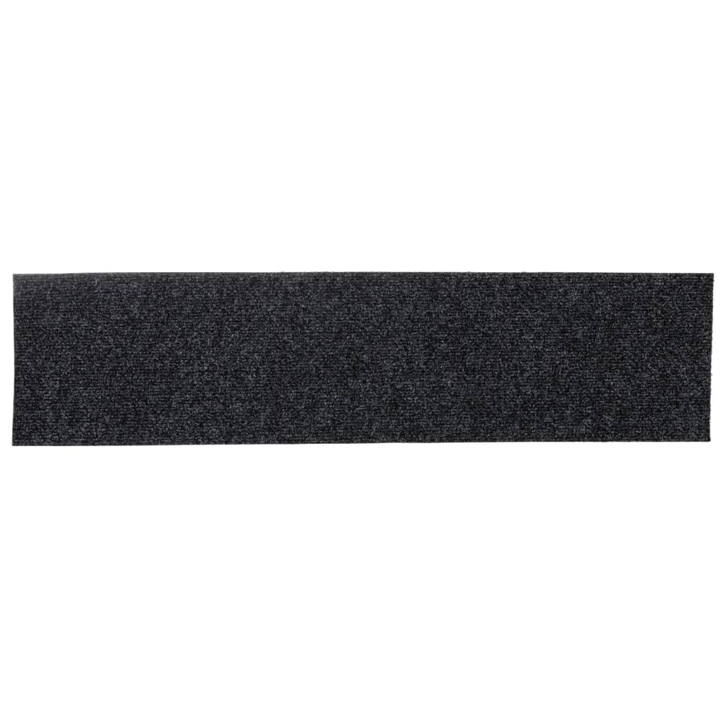 Trapmatten zelfklevend 15 stuks 76x20 cm donkergrijs rechthoekig is nu te koop bij PeponiXL, paradijselijk wonen!