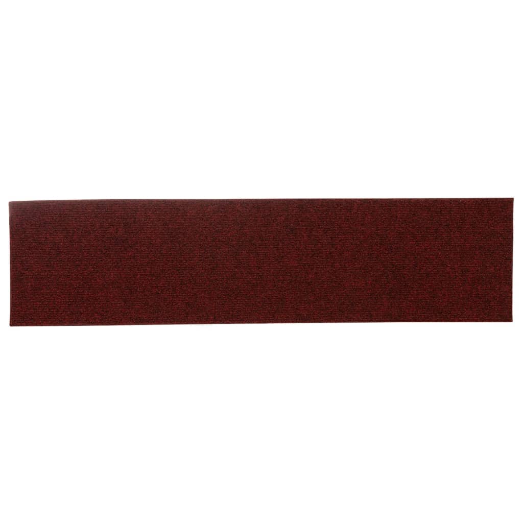 Trapmatten Zelfklevend 15 stuks 76x20 cm Bordeaux Rood Rechthoekig is nu te koop bij PeponiXL, paradijselijk wonen!