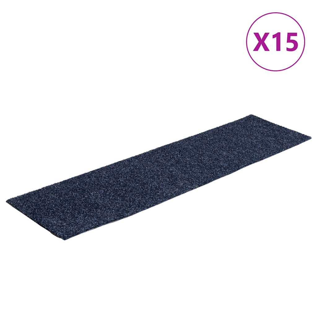 Trapmatten Zelfklevend 15 stuks 76x20 cm Grijs Blauw Rechthoekig is nu te koop bij PeponiXL, paradijselijk wonen!