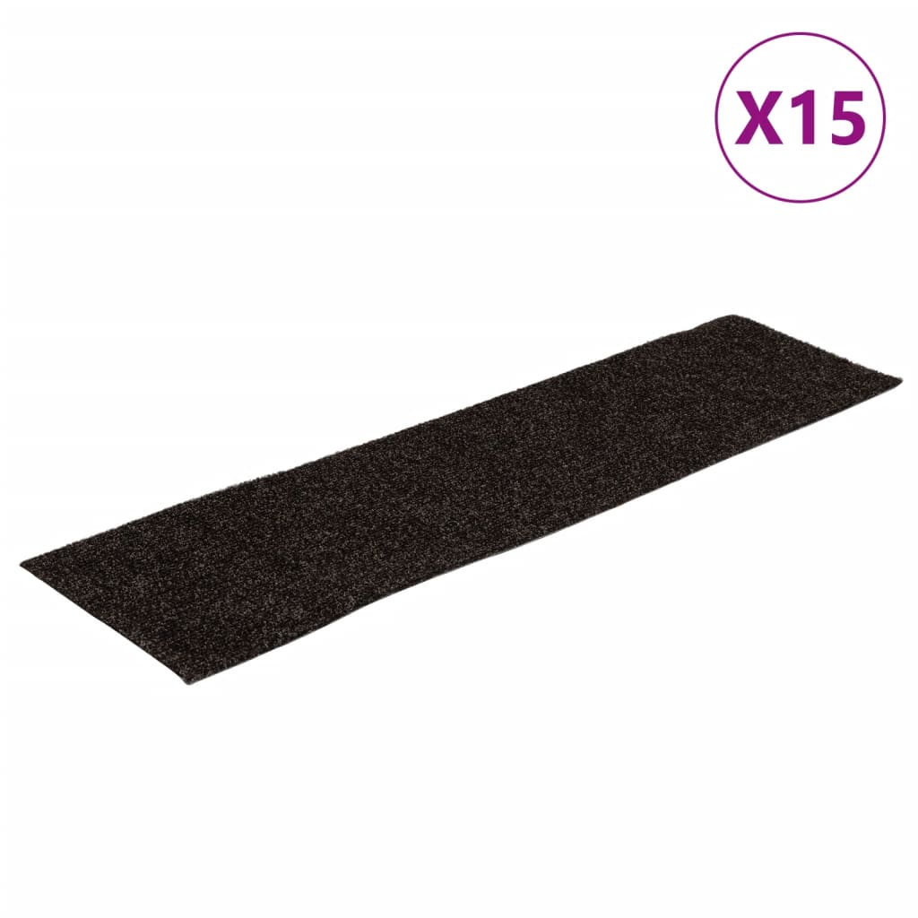 Trapmatten zelfklevend 15 stuks 76x20 cm bruin rechthoekig is nu te koop bij PeponiXL, paradijselijk wonen!