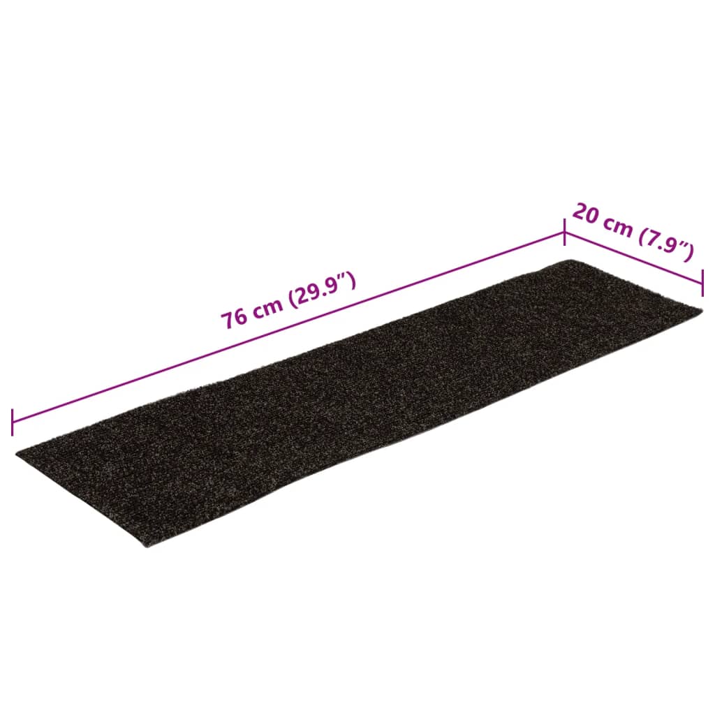 Trapmatten zelfklevend 15 stuks 76x20 cm bruin rechthoekig is nu te koop bij PeponiXL, paradijselijk wonen!