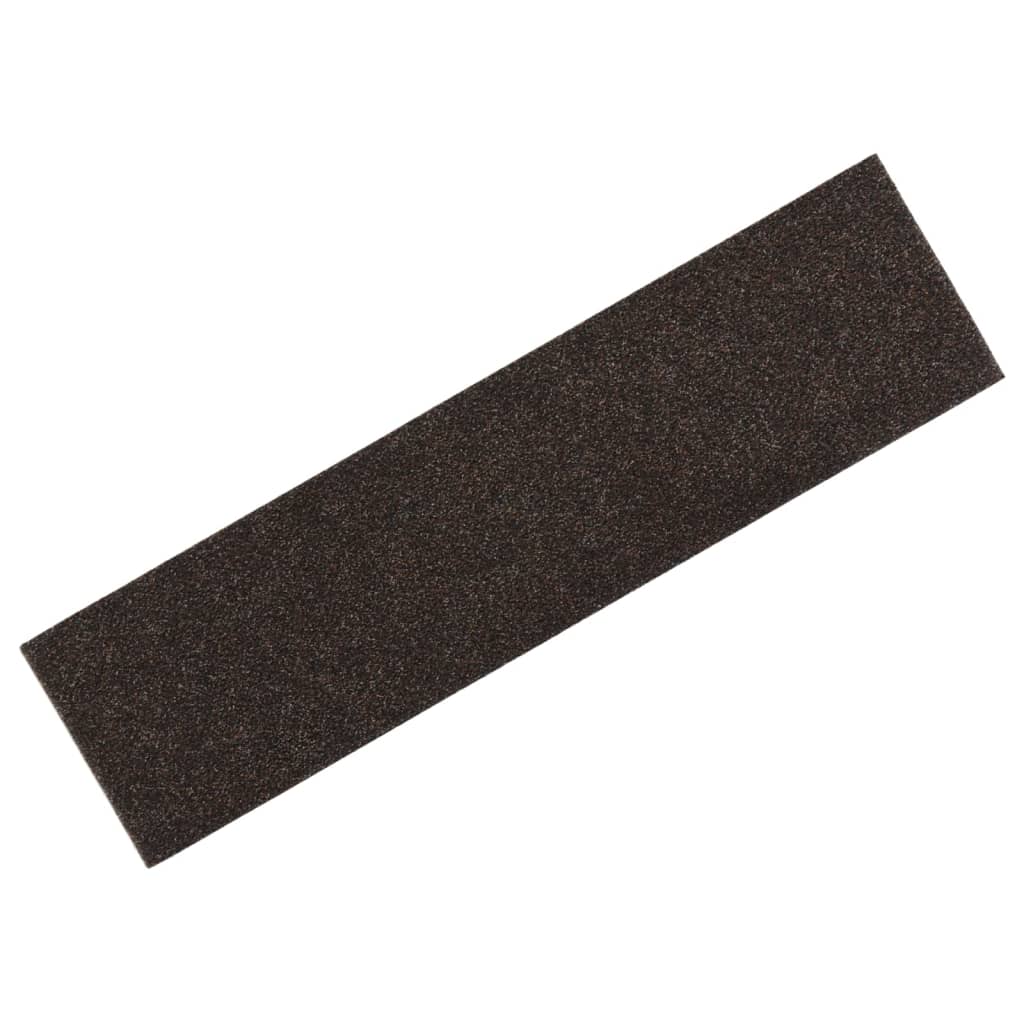 Trapmatten Zelfklevend 15 stuks 76x20 cm Donkerbruin Rechthoekig is nu te koop bij PeponiXL, paradijselijk wonen!