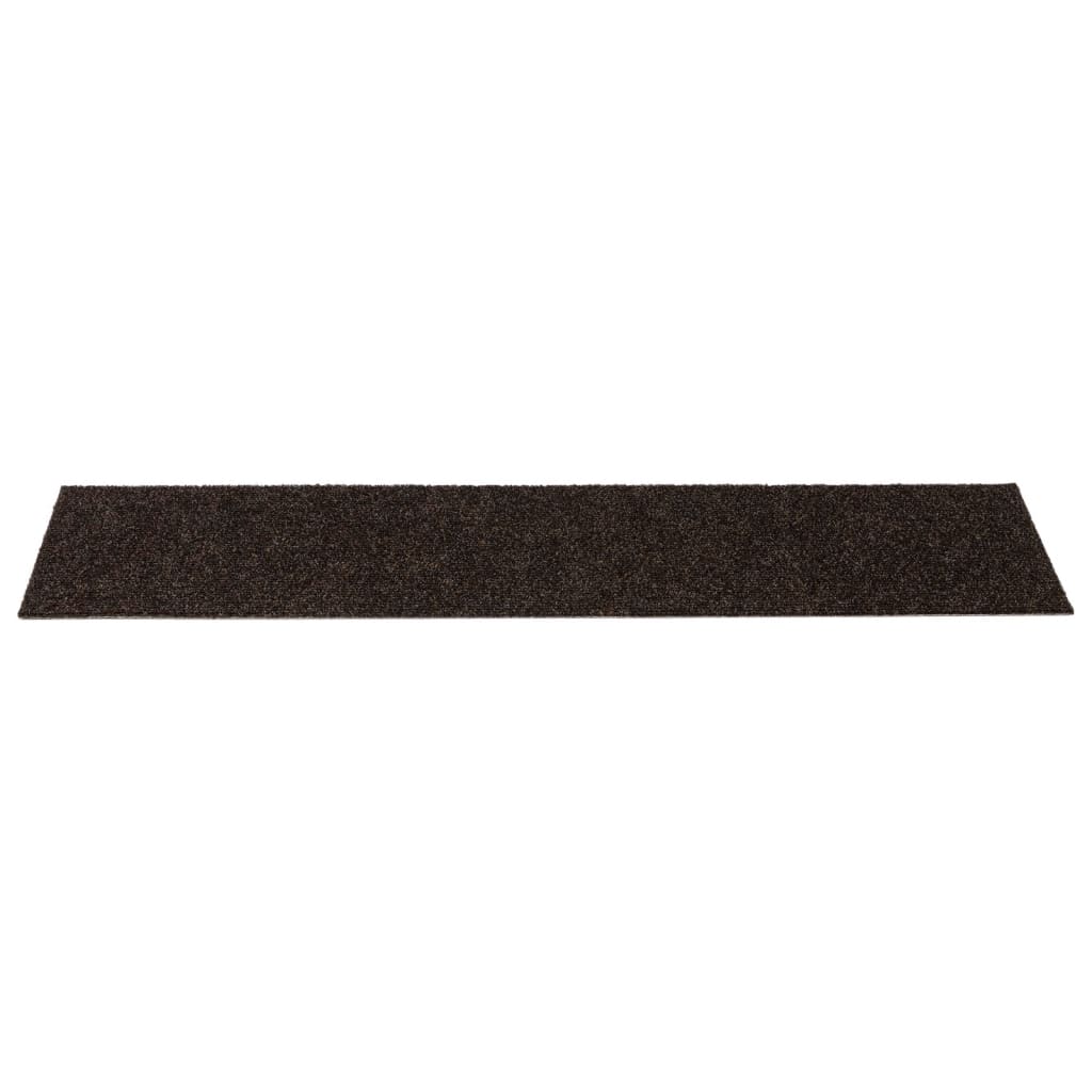 Trapmatten Zelfklevend 15 stuks 76x20 cm Donkerbruin Rechthoekig is nu te koop bij PeponiXL, paradijselijk wonen!