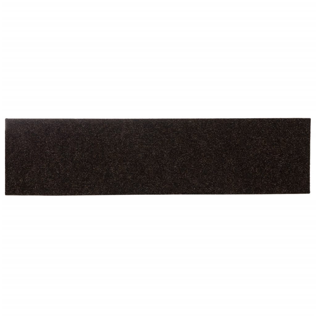 Trapmatten Zelfklevend 15 stuks 76x20 cm Donkerbruin Rechthoekig is nu te koop bij PeponiXL, paradijselijk wonen!