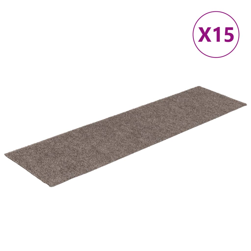 Trapmatten zelfklevend 15 stuks 76x20 cm beige rechthoekig is nu te koop bij PeponiXL, paradijselijk wonen!