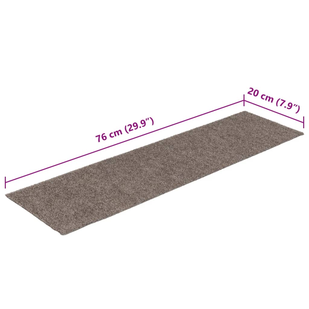 Trapmatten zelfklevend 15 stuks 76x20 cm beige rechthoekig is nu te koop bij PeponiXL, paradijselijk wonen!
