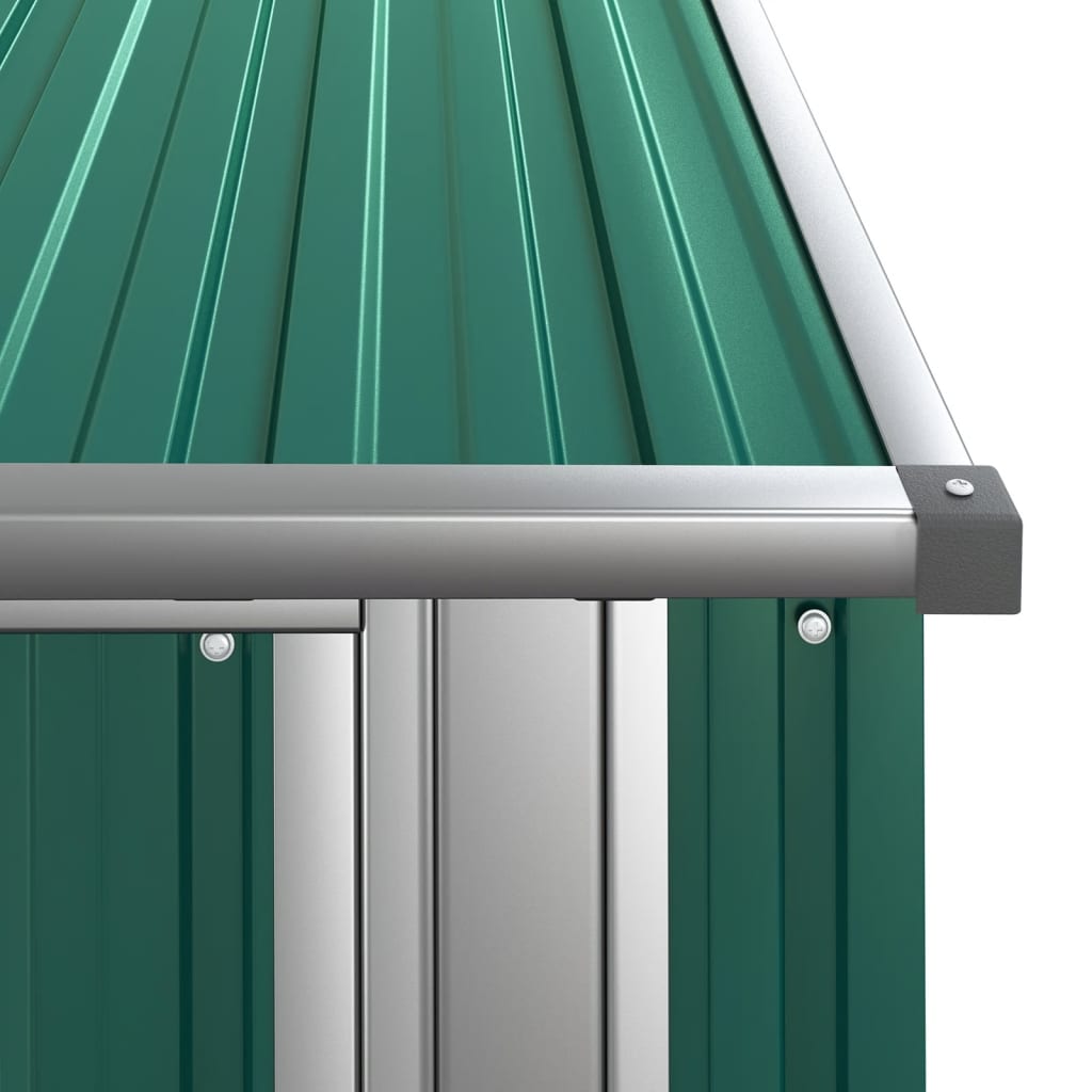 Tuinhuis Groen 118,5x97x209,5 cm Gegalvaniseerd Staal is nu te koop bij PeponiXL, paradijselijk wonen!