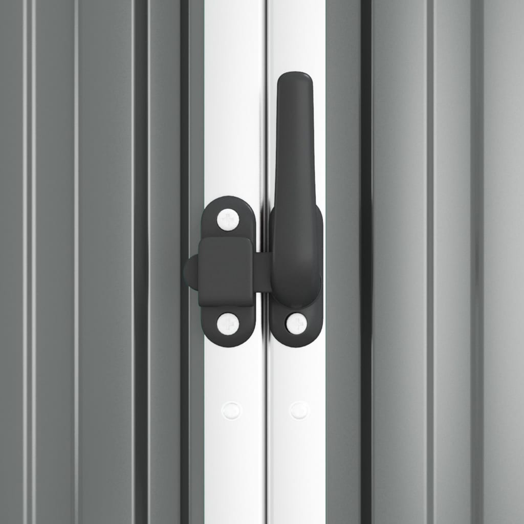 Tuinschuur 161x89x161 cm gegalvaniseerd staal grijs is nu te koop bij PeponiXL, paradijselijk wonen!