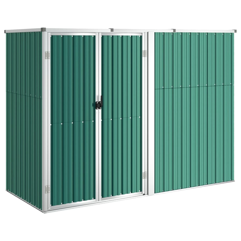 Tuinschuur 225x89x161 cm gegalvaniseerd staal groen is nu te koop bij PeponiXL, paradijselijk wonen!