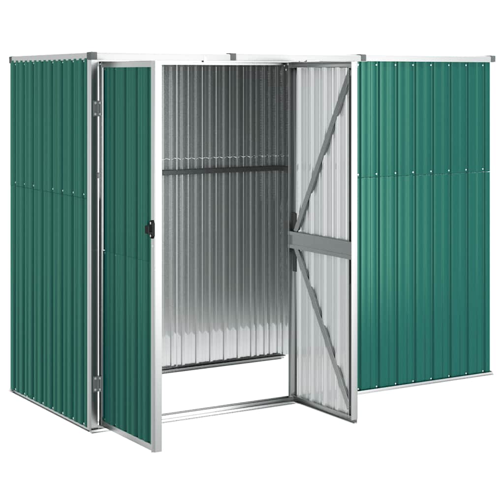 Tuinschuur 225x89x161 cm gegalvaniseerd staal groen is nu te koop bij PeponiXL, paradijselijk wonen!