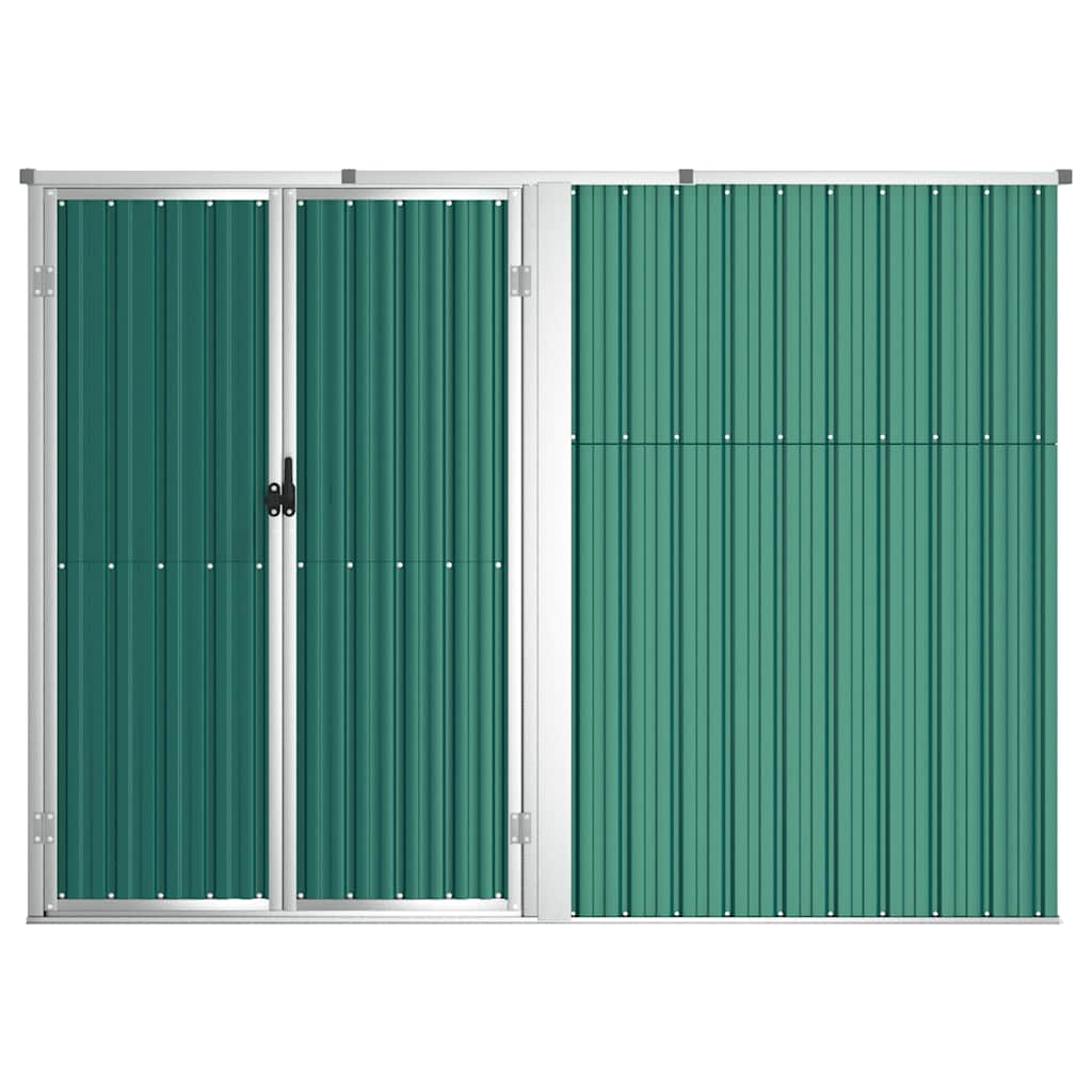 Tuinschuur 225x89x161 cm gegalvaniseerd staal groen is nu te koop bij PeponiXL, paradijselijk wonen!