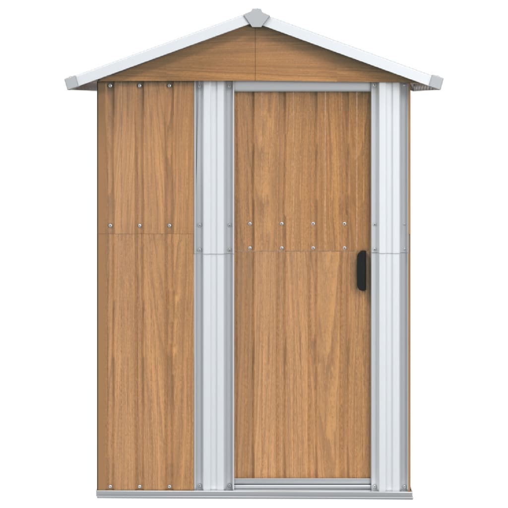 Tuinhuis Bruin 126x97,5x177 cm Gegalvaniseerd Staal is nu te koop bij PeponiXL, paradijselijk wonen!