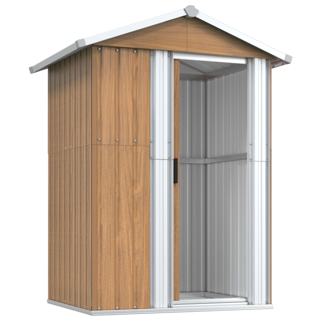 Tuinhuis Bruin 126x97,5x177 cm Gegalvaniseerd Staal is nu te koop bij PeponiXL, paradijselijk wonen!