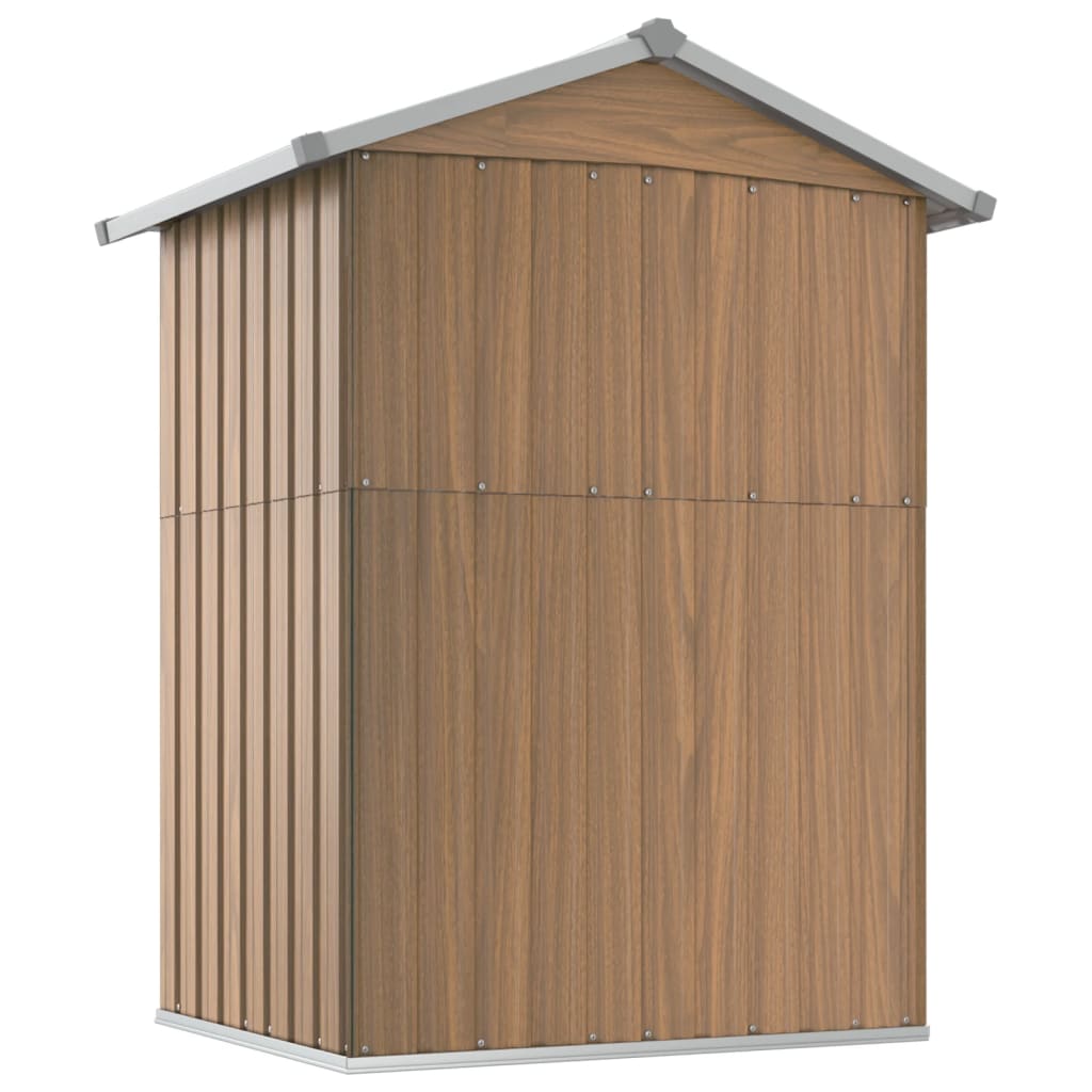 Tuinhuis Bruin 126x97,5x177 cm Gegalvaniseerd Staal is nu te koop bij PeponiXL, paradijselijk wonen!
