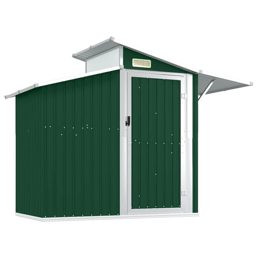 Tuinschuur 270x130x208,5 cm gegalvaniseerd staal groen is nu te koop bij PeponiXL, paradijselijk wonen!