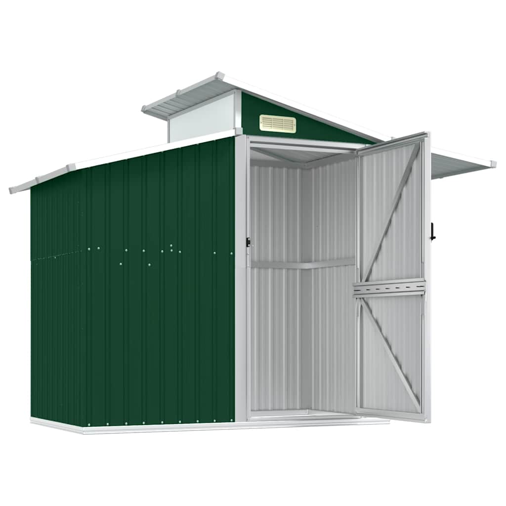 Tuinschuur 270x130x208,5 cm gegalvaniseerd staal groen is nu te koop bij PeponiXL, paradijselijk wonen!